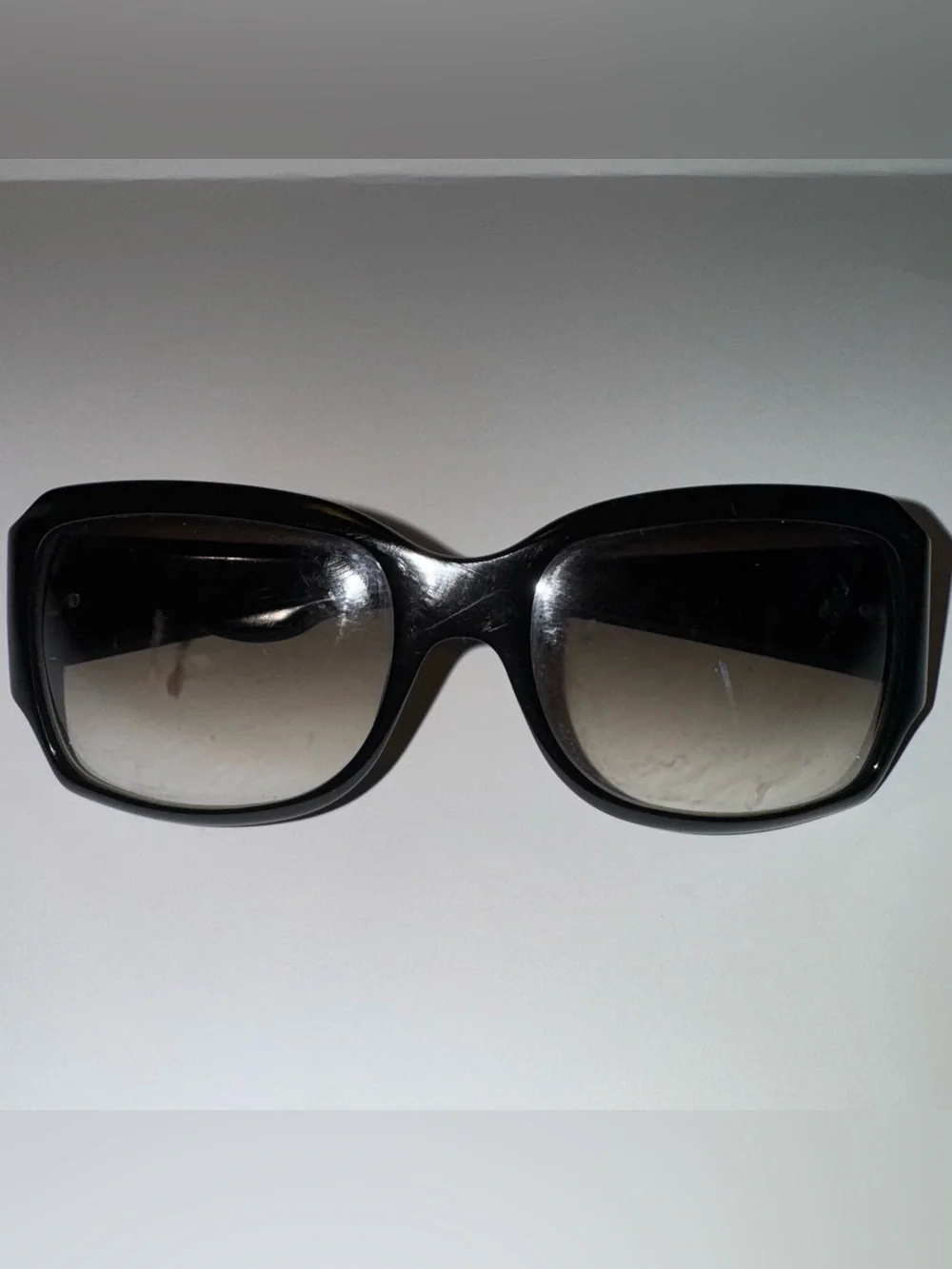 Vintage Christian Dior Oversized Rhinestone Crystal Logo Gradient Sunglasses